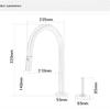 Brushed Gold Pull Out Basin faucet Black Bathroom Widespread  bathroom faucet sink tap 360 rotating widespread 2 Hole basin Tap