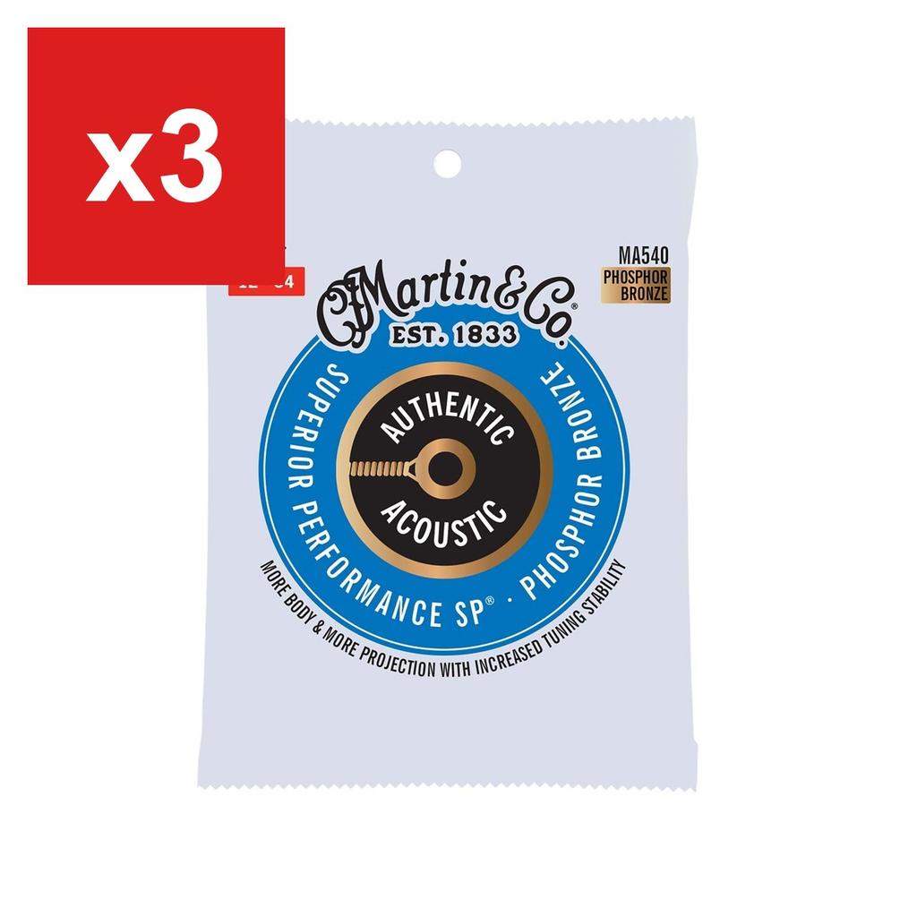 Acoustic Guitar Strings Martin Authentic Acoustic Superior Performance MA540, Light (.012-.054)