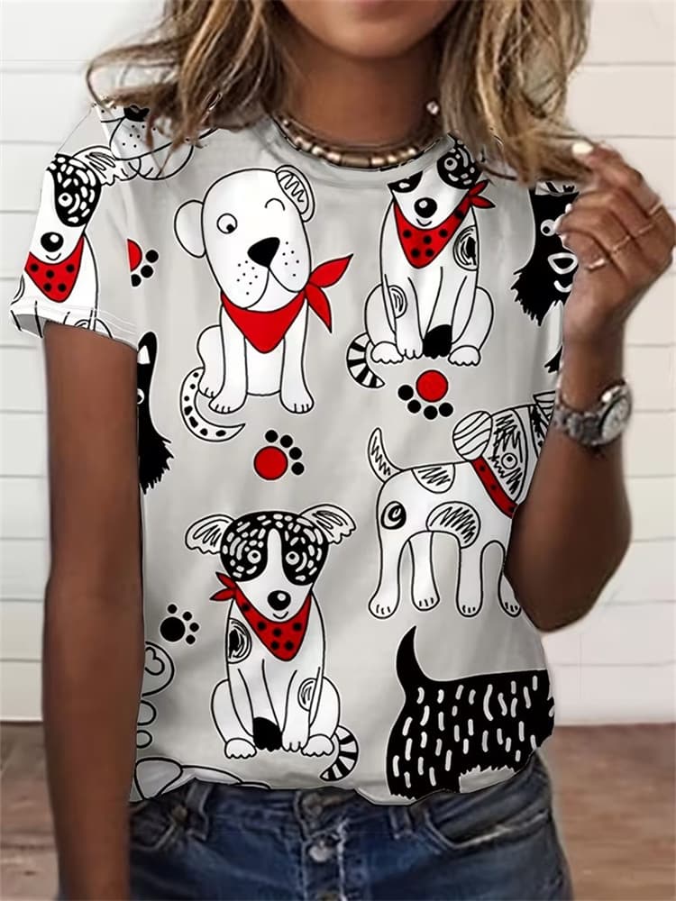 3D Gedrucktes T-Shirt Für Damen Oversized T-Shirts Tops Sommer Neue Harajuku T-Shirts Y2k Tops Lockere Kurzarm Pullover Kleidung