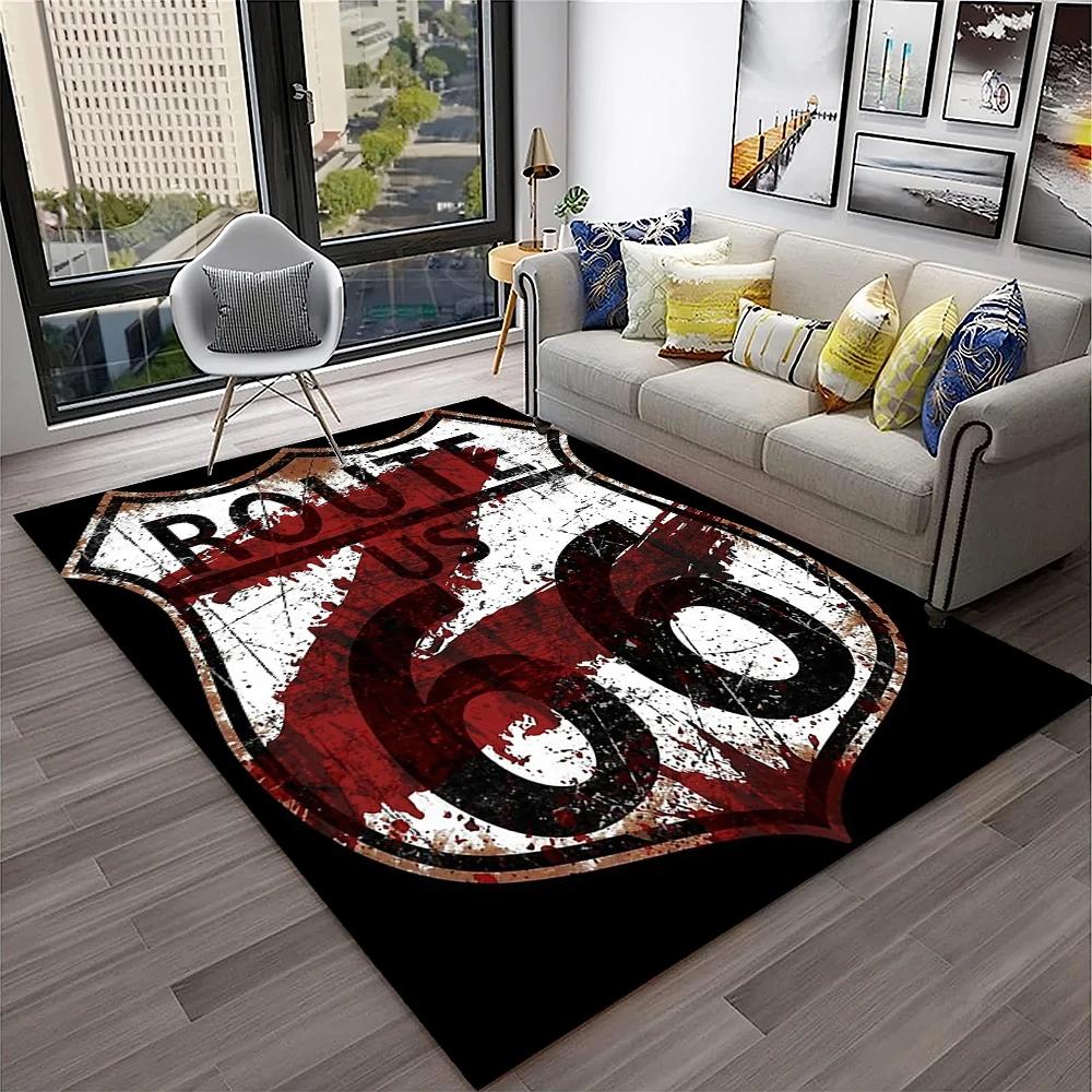 Mother Road,Historic Route 66,mãe estrada Carpet Rug for Home Living Room Bedroom Sofa Doormat Decor,Area Rug Non-slip Floor Mat