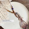 Bohemian Heart Pendant Necklace Vintage Ethnic Style Versatile Jewelry Women High-End