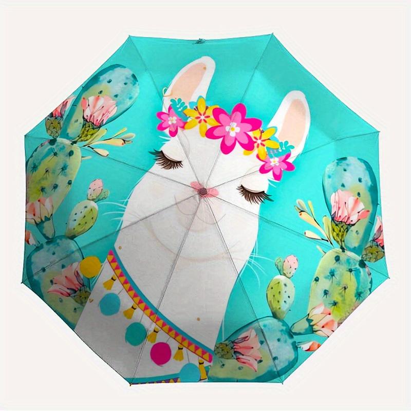 

1pc Llama, Cactus Themed High-quality Umbrella,Automatic Opening and Closing Umbrella,Multi-functional Umbrella G0811053