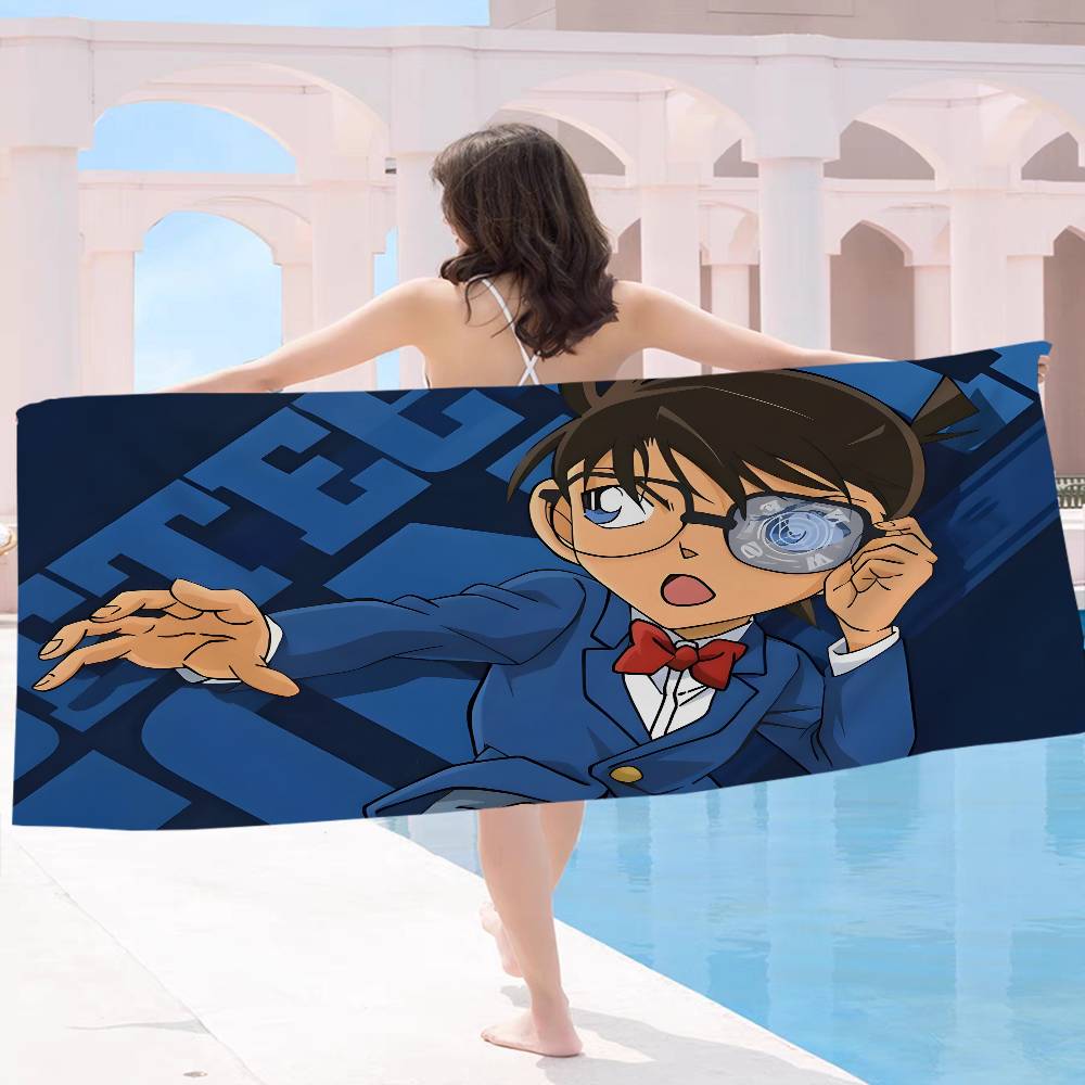 Detektiv Conan Anime Mikrofaser Strandtuch Saugfähig Schnelltrocknend Weich Yoga Schwimmen Resort Bergsteigen Handtuch