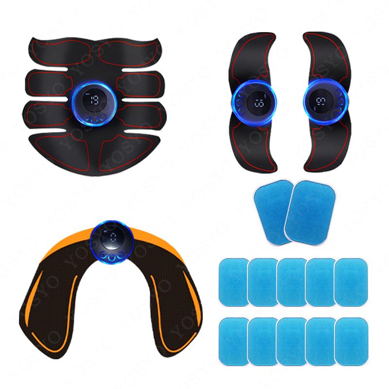 Unbound Muscle Massage Intelligent Fitness Usb Charge Abdominal Hip Joint Trainer Electric Patch Replace Gel