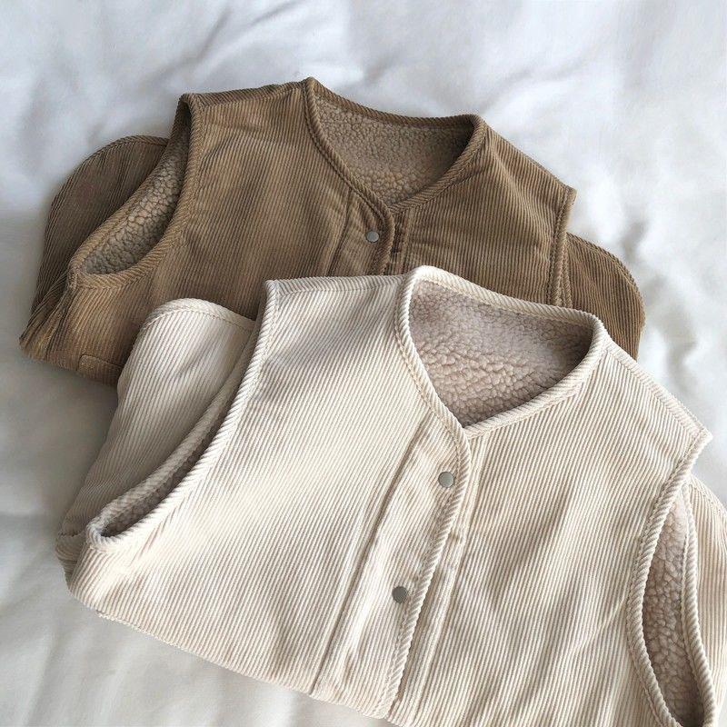 Vest for Women Cotton Autumn Winter Sleeveless Tops Vest Padded Thickened Down Casual V-neck Vest