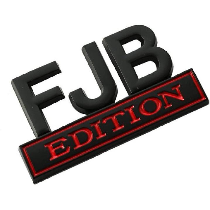 1x Metal FJB Edition Decals Sticker 3D Raised Letter Emblem Black Red