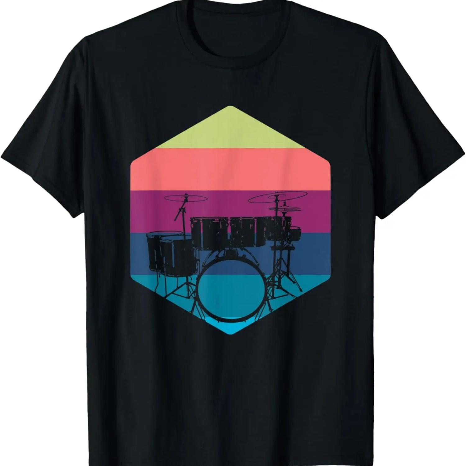 Drummer Created to Worship Christian Faith gift T-Shirt S