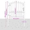 Vidaxl Garden Gate With Spikes, Steel, 100X100 Cm, Black