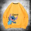 Stitch Crew Neck Sweater Men's and Women's Trendy Brand Autumn Animation Cute Couple Loose Shoulder Clothes
