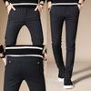 Mens Slim Fit Casual Pants Thin Stretch Long Trousers Plaid