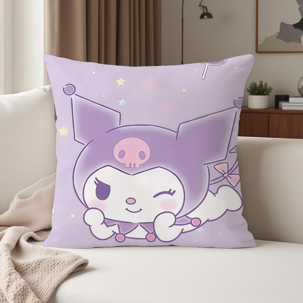 Cartoon Cute K-Kuromi Pillow Case Suitable For Bedrooms Living Rooms Cars Home Decoration