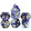 Mixing Color Dice DND 7pcs Polyhedral Dice Set with Engraving Spider Web Effect for DND RPG Magic Gathering Table Game D&D Dice