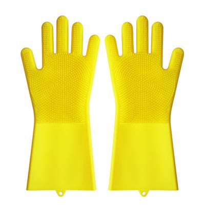 1 par de guantes mágicos de silicona para lavar platos, guantes de fregado para Ktichen, guantes de limpieza para el hogar