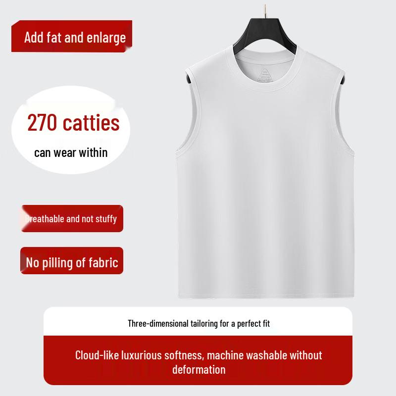Men s Plus Size Cotton Blend Sports Vest 7XL