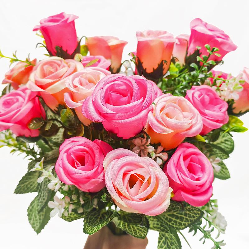 Peace Rose Artificial Floral Bouquet Decoration