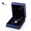 Blue Brushed PU Jewelry Storage & Gift Box for Necklace & Ring