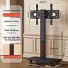 Rotatable TV Stand with Wheels - Vertical & Horizontal Adjustable Display Cart for Live Broadcasts