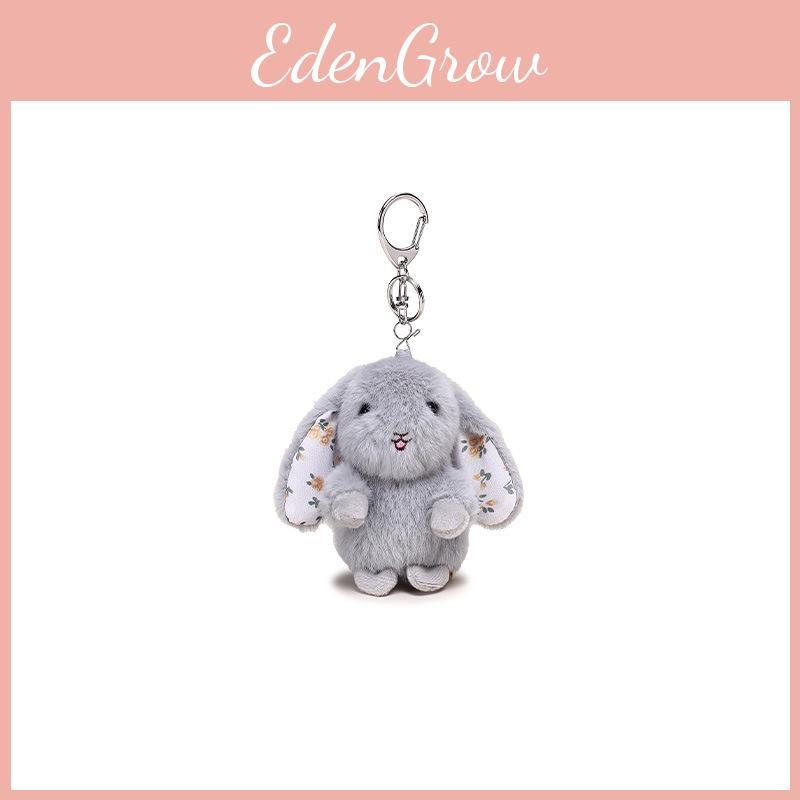 Euro Garden Floral Plush Bunny Keychain With Ears For Bag Decoration Gift