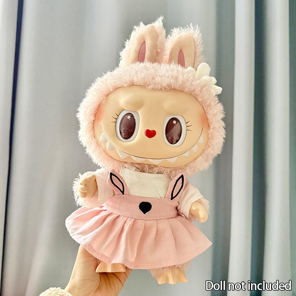 

Для 38 см плюшевой куклы Лабубу одежда наряд кукла MOKOKO пальто ремешок с кроличьими ушками юбка набор Аксессуары Милое украшение 02#