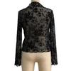Women's Long Sleeve Mesh Top Mock Neck Floral Sheer See Through Shirt Sexy Party Club Night Going Out Blouse