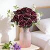 1/3Pcs Artificial Flowers Silk Rose Brial Bouquet Vase Home Room Garden Festival Wedding Decora Wreath Fake Plants Diy Gifts Box