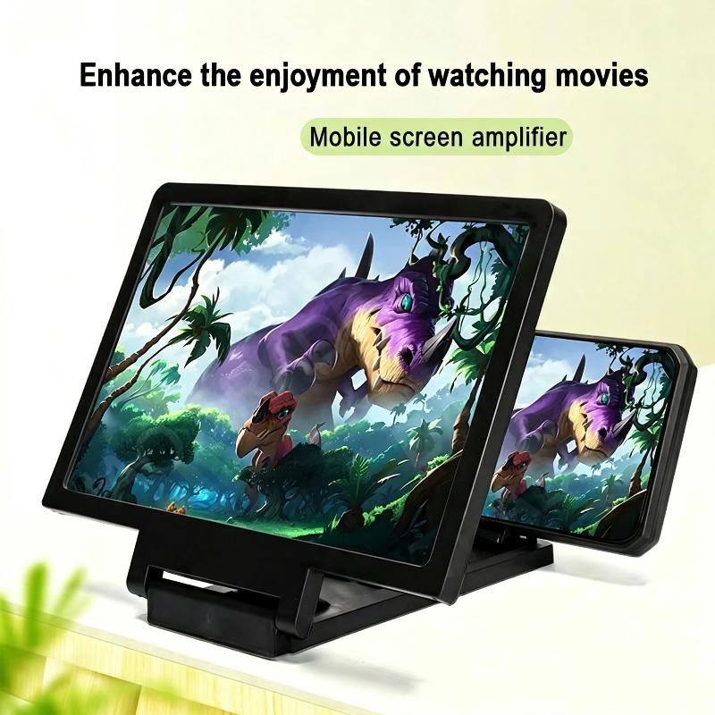 Hands Free 3D Mobile Phone Screen Amplifier HD Magnifying Stand 1Pcs Portable for Kids Online Learning Video Calls