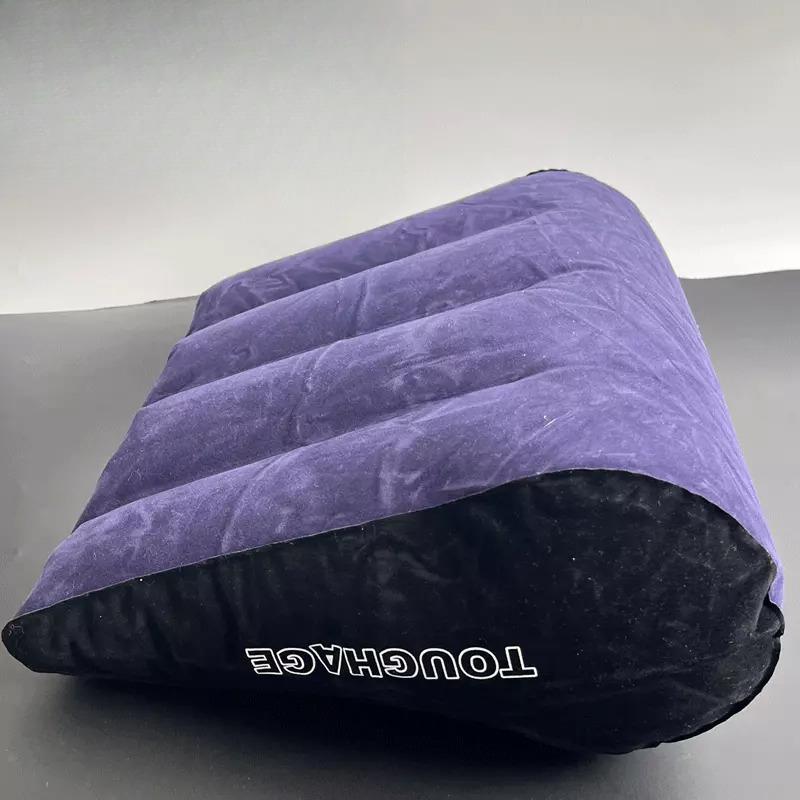 Nafukovací sexuální polštář pro dospělé hry Trojúhelníkový pomocný polštářek Pomůcka pro polohu G-bodu Klín na postel Přenosná sexuální hračka Podpůrný polštář