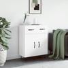 Sideboard High Gloss White 69.5 x 34 x 90 cm Particleboard