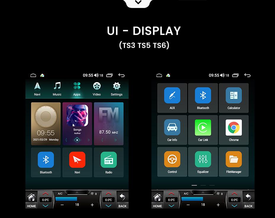 Hyundai Elantra 2015-2019 Vertical Screen Android Navigation System with Reversing Camera.