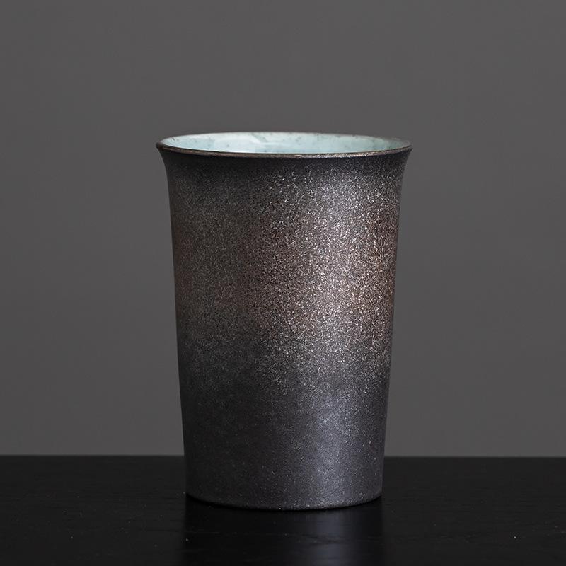 Coarse pottery coffee cup retro latte cup household creative ceramic mug water cup medieval cup teacup hand cup