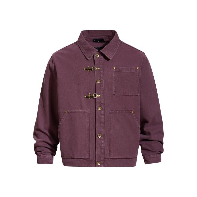 Vintage American Style Barn Jacket With Lobster Clasp Oversized Cotton Canvas Workwear Men Women Fall Winter Clean Fit