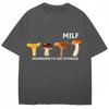 Divertenti Funghi MILF Mi Piace Raccogliere Magliette Grafiche Umorismo Battuta Y2k Uomo Donna Novità Magliette Cotone Casual Oversize