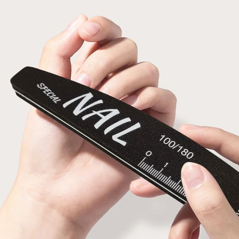 5 ks Sada pilníků na nehty s měřítkem Nail Art Oboustranný pilník na nehty 80-240 zrnitosti Broušení Pískování Leštička Nástroj na manikúru