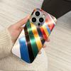 Colorful Geometric Stripe phone case for funda iphone for iphone 17 pro max cover glass for iPhone 17 16 15 14 13 12pm Pro Plus