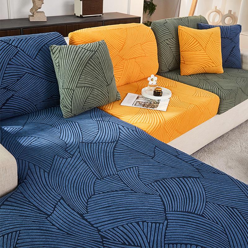 Ζακάρ Χοντρό κάλυμμα μαξιλαριού καθίσματος καναπέ Αφαιρούμενο τεντωμένο τμηματικό καλύμματα καναπέ καναπέ Έπιπλα Αντισκόνη Προστατευτικό Φιλικό προς τα κατοικίδια