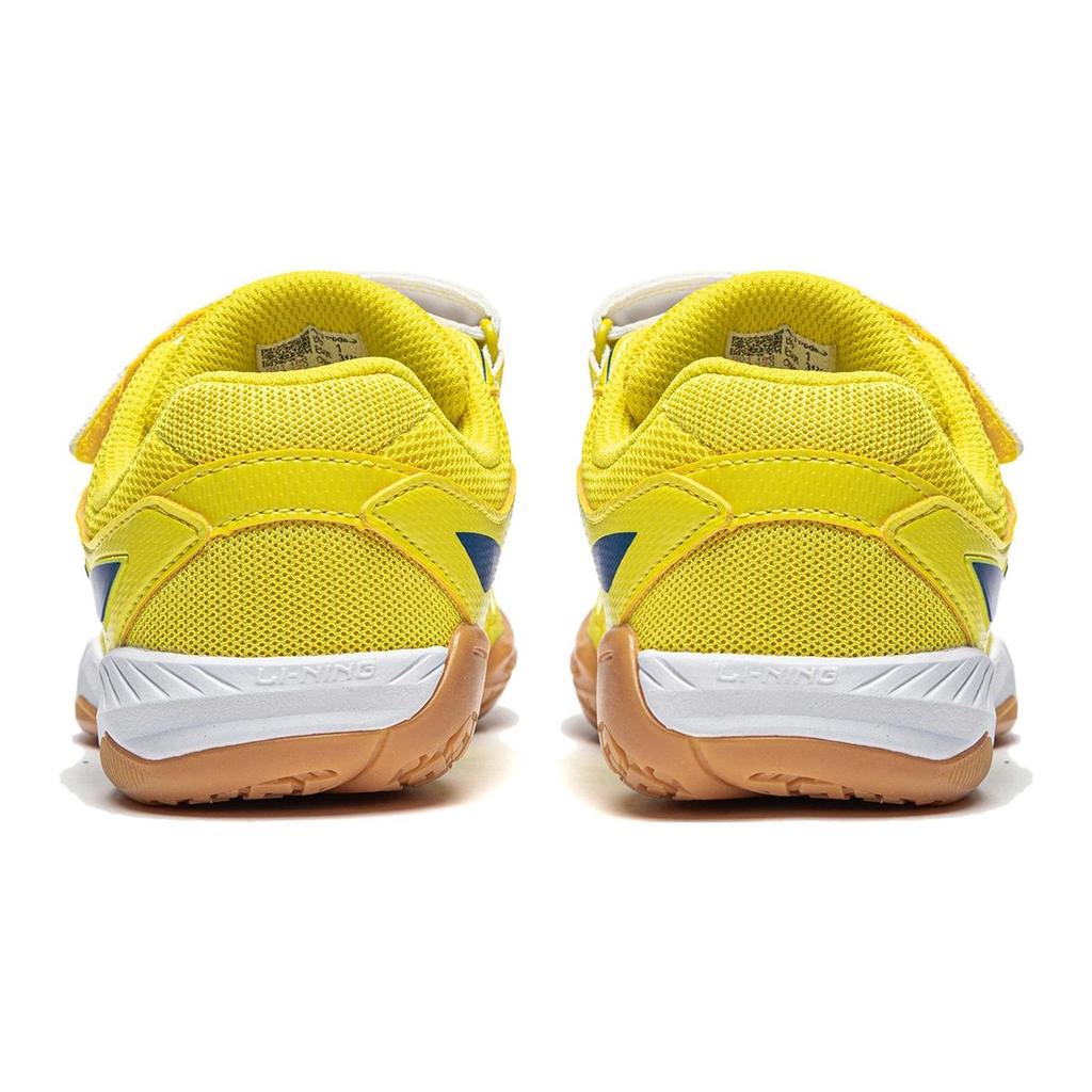 LiNing Anti-Slip Durable Childrens Training Shoes Kids Shoes White Yellow APTP008-3