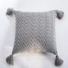 REGINA Cute Tassels Chenille Pillow Case Nordic Bed Knitted Pillow Cover Fall Home Decorative Pillowcase Sofa Soft Cushion Cover