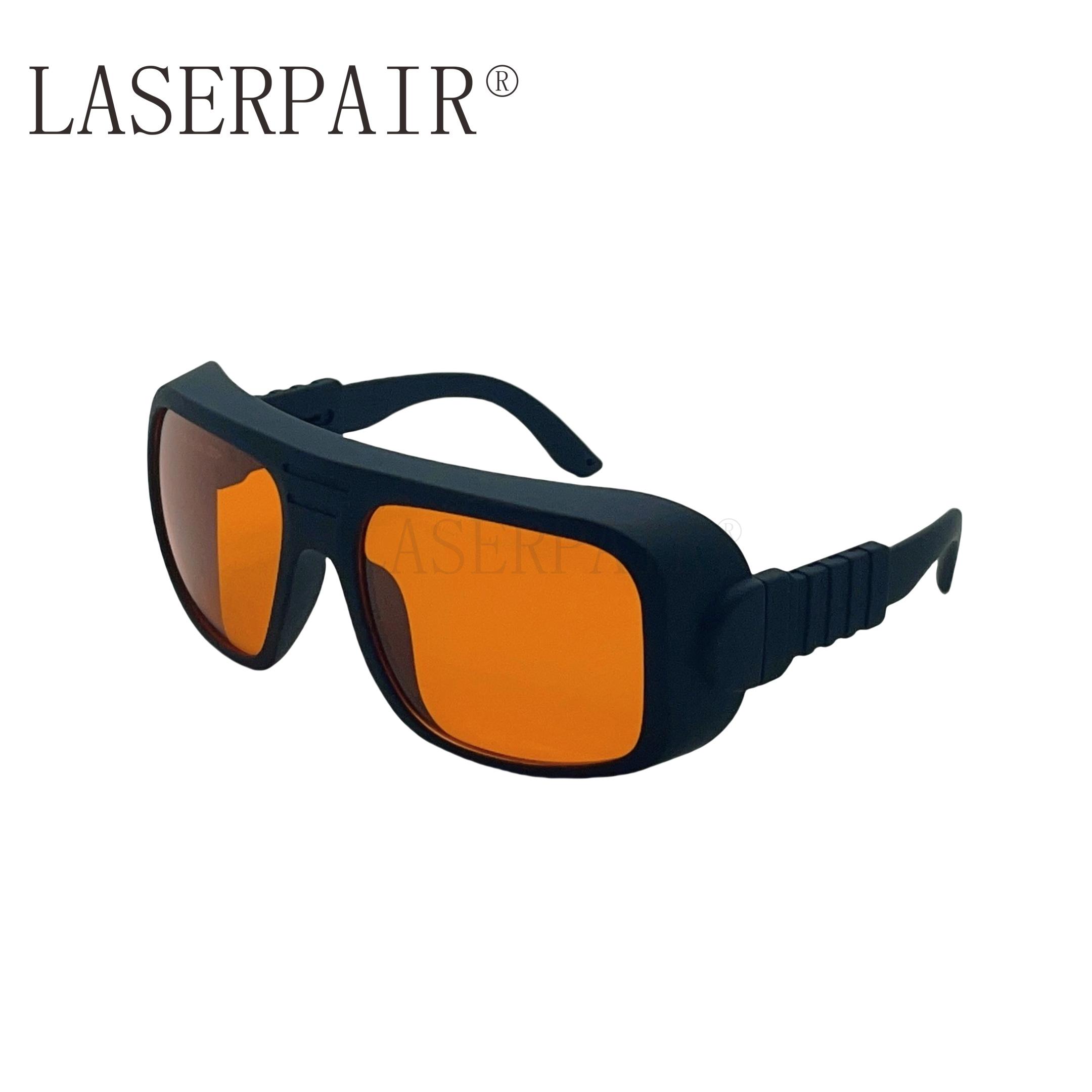 Laser Eye Protection Glasses for 266nm, 355nm, 515nm, 532nm Excimer, Ultraviolet, Green Laser Laser Safety Goggles (Orange,safety glasses)