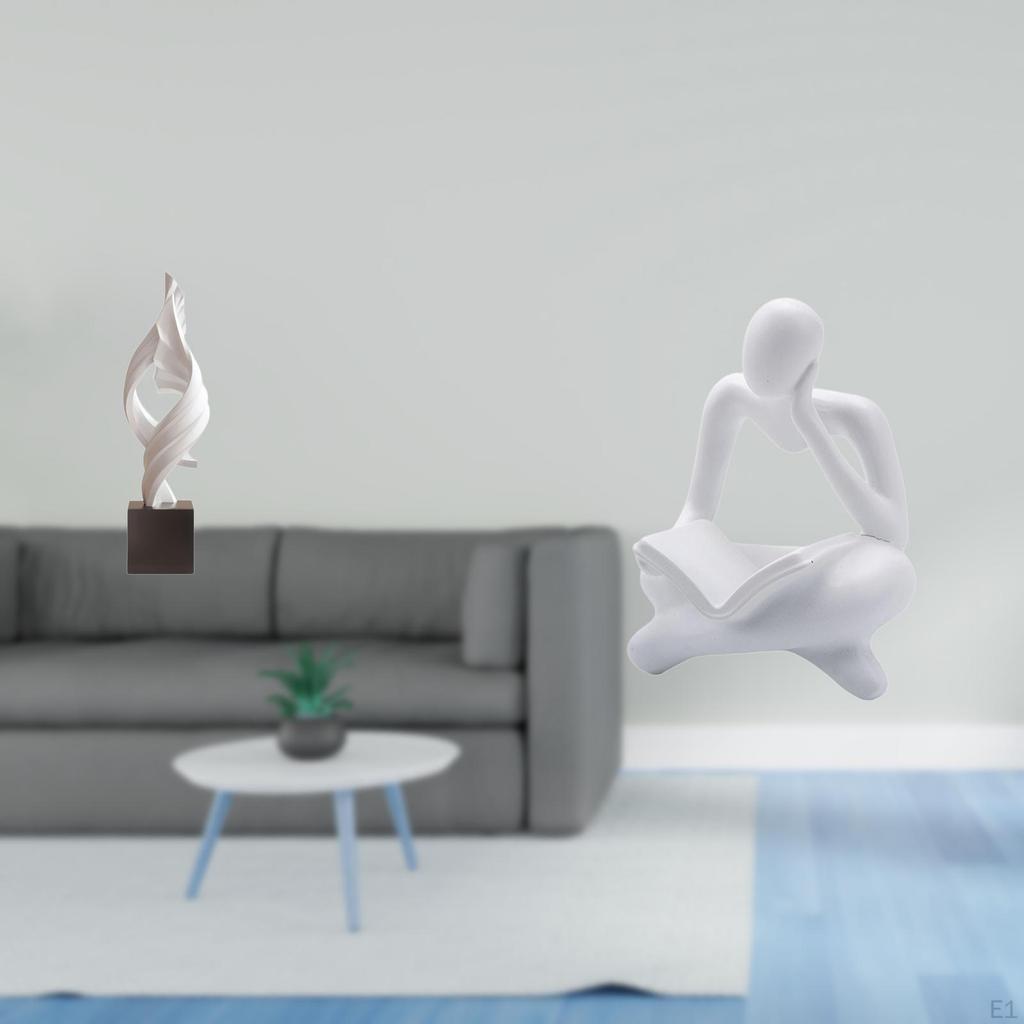 Abstract Art Thinker Statue Decorative Resin Figurine for House Office Coffee Table Living Room
