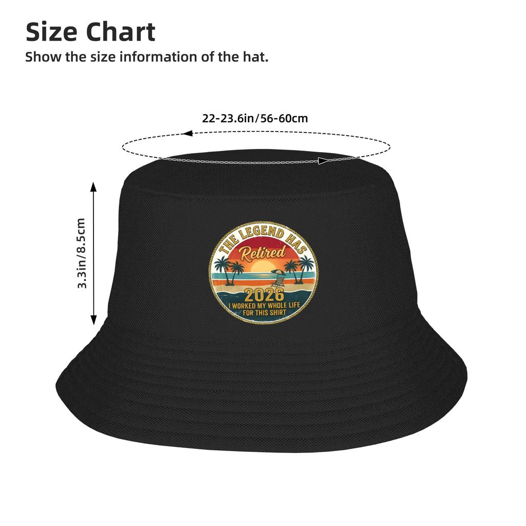 The Legend Has Retired  I Worked My Whole Life For This Bucket Hat  Outdoor Fisherman Caps Breathable Beach Travel Sun Hats