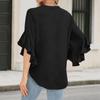 Womens Spring Tops Summer Shirts for Women Dressy Tops for Women Womens Summer T Shirts Casual Blouse V Neck Ruffle Sleeve