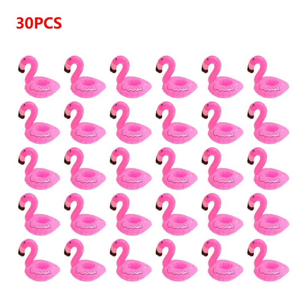 1-30PCS Float Inflatable Flamingo Drink Cup Holder Party Decor Water Cup Holder Swimming Pool Toys Beach Inflatables Party Decor
