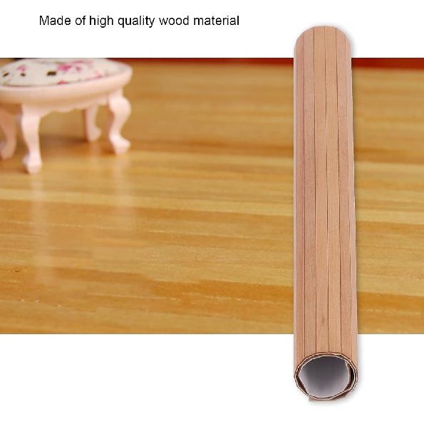 

Miniature Flooring, Firm and Sturdy Solid Wood Dollhouse Floorboard with Glue on The Back for Children for 1:12 Doll House