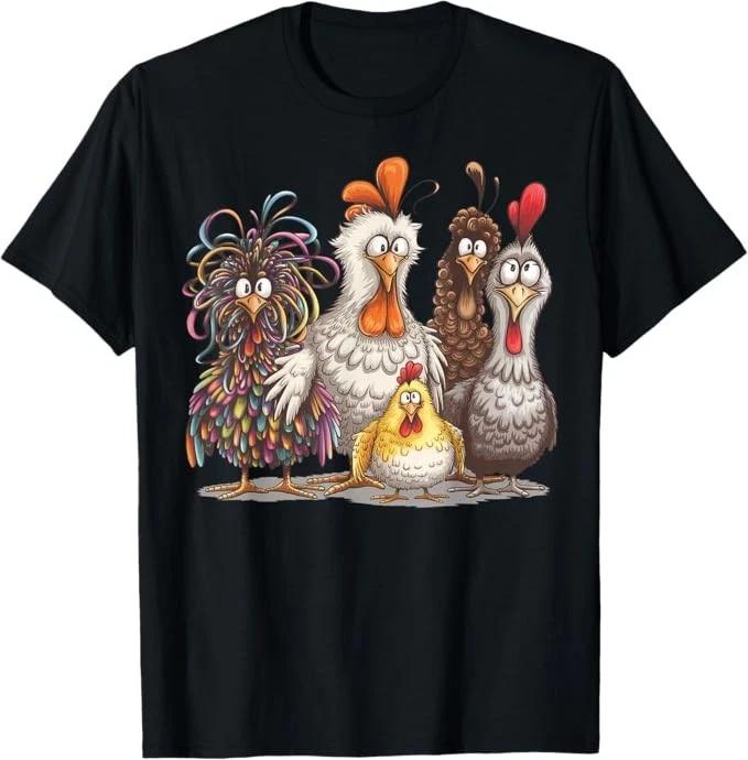 Chicken Art Crazy Chicken Gifts For Men Women Kid Boy Family T shirt 4XL