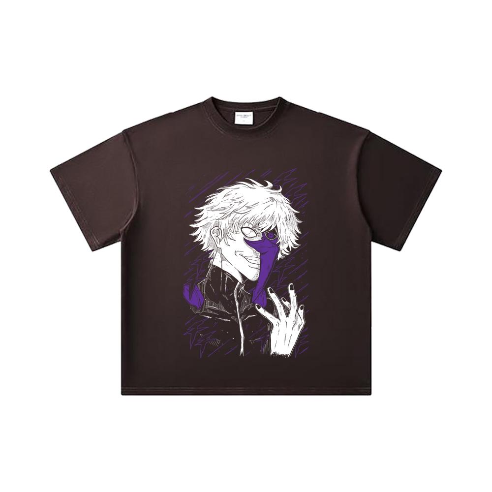 260 GSM Double Yarn 32 Count 100% Cotton Tokyo Ghoul V2 Print Unisex Heavy Cotton T Shirt