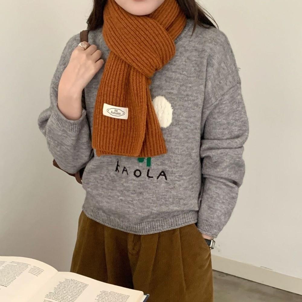 Thicken Women Knitted Scarf Windproof Long Scarves Vintage Wrap Shawls