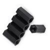 100Pcs Black PA66  M3 Female X M3 Female Hex Threaded Spacer Standoff