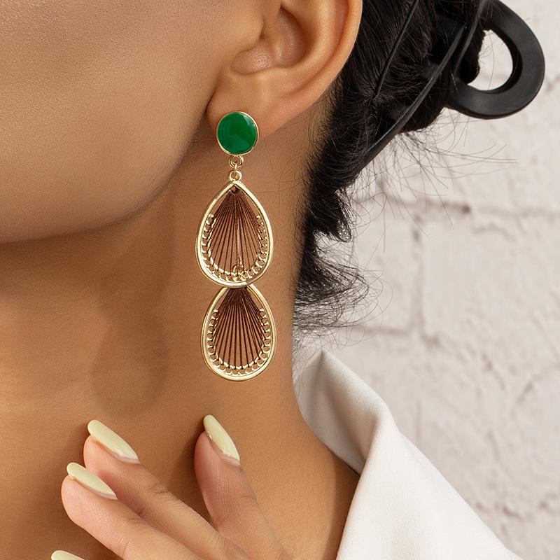 

Ретро Геометрические Серьги-Капли - Женские Модные Плетеные Серьги-Пусеты в Европейском и Американском Стиле