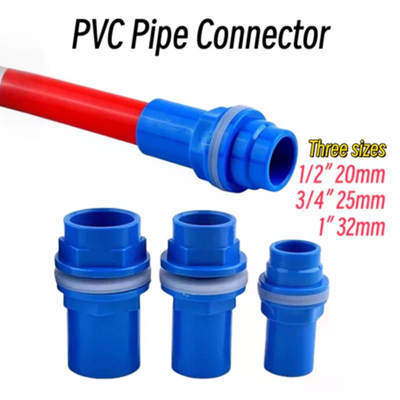 2pcs PVC Connectors 20/25/32mm for Fish Tank Drainage and Garden Pipe, Aquarium Outlet Connector