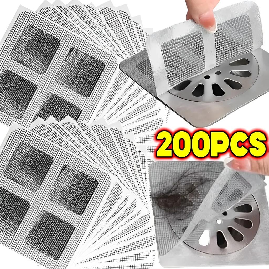 Einweg Duschabfluss Haarfänger Netz Duschabflussabdeckungen Bodenablauf Sieb Filter Haarstopper für Badezimmer Küche